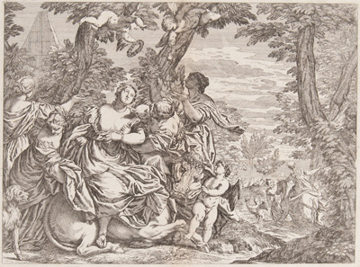 veronese etching from 1682 The Rape of Europa